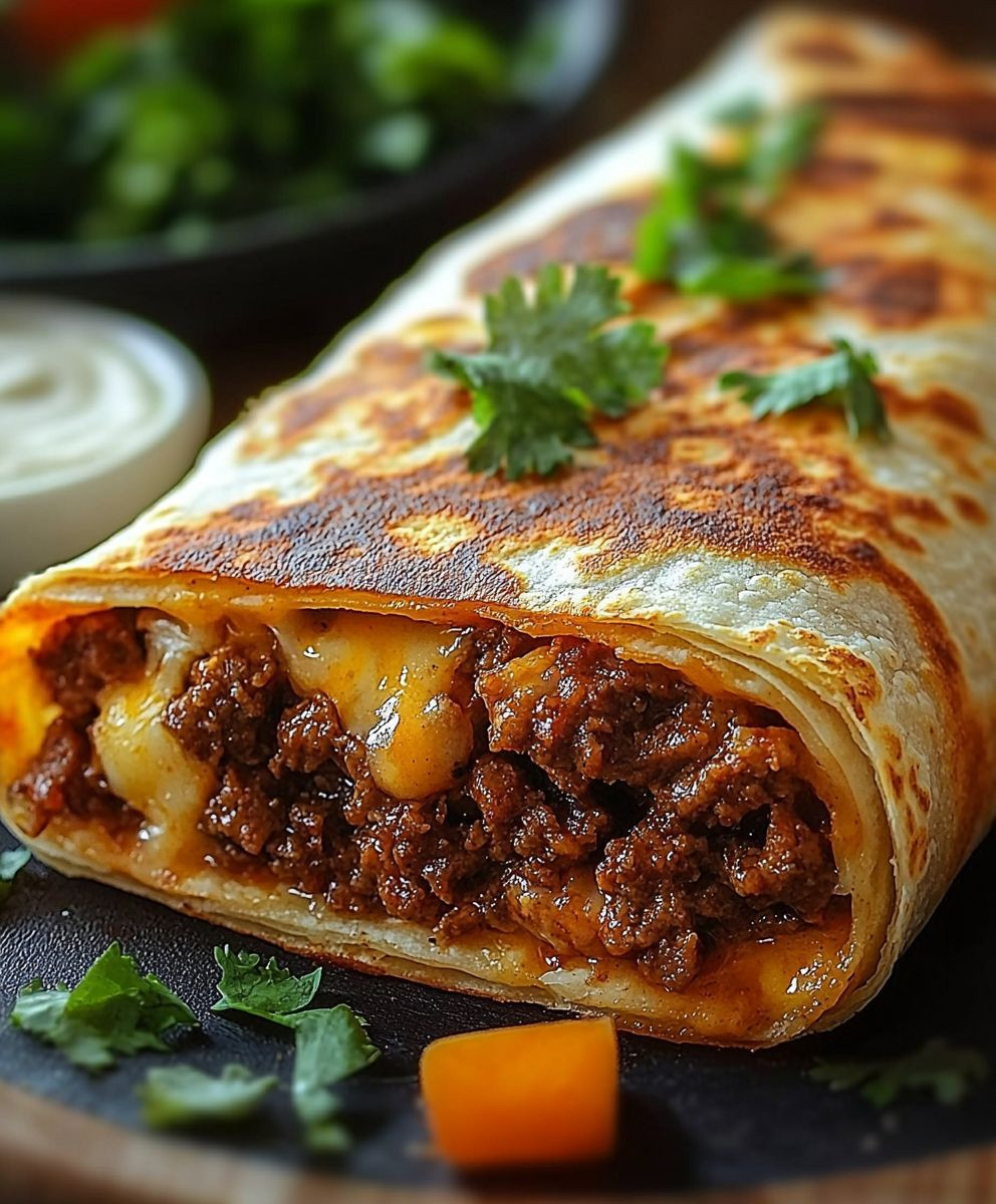 Crispy Beef Chimichangas