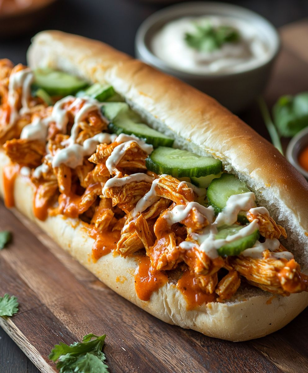 Buffalo Chicken Cheesesteak Sandwich