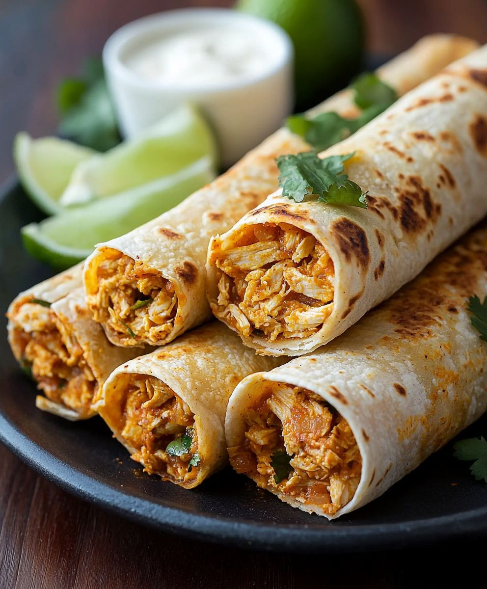 Oven Baked Chicken Taquitos
