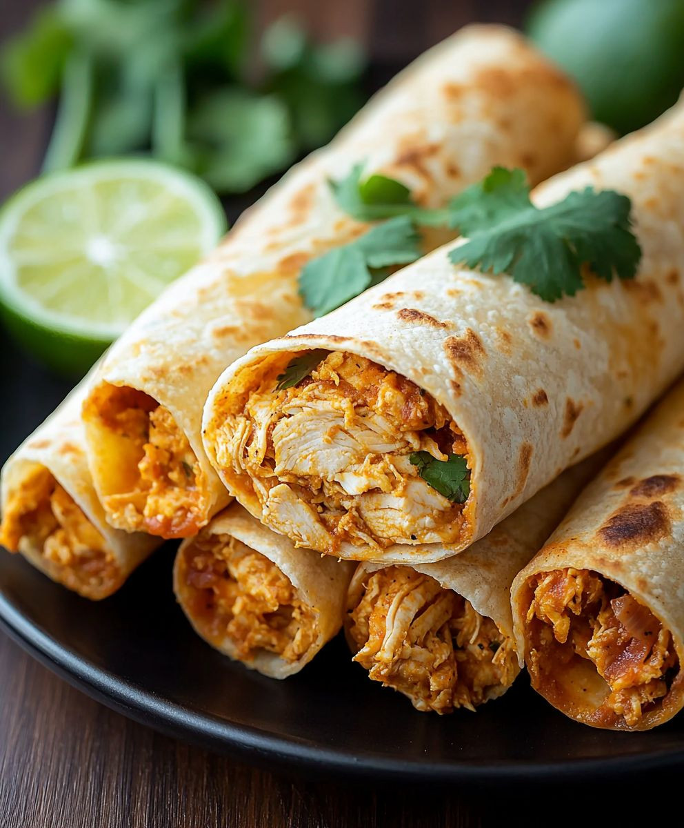 Oven Baked Chicken Taquitos