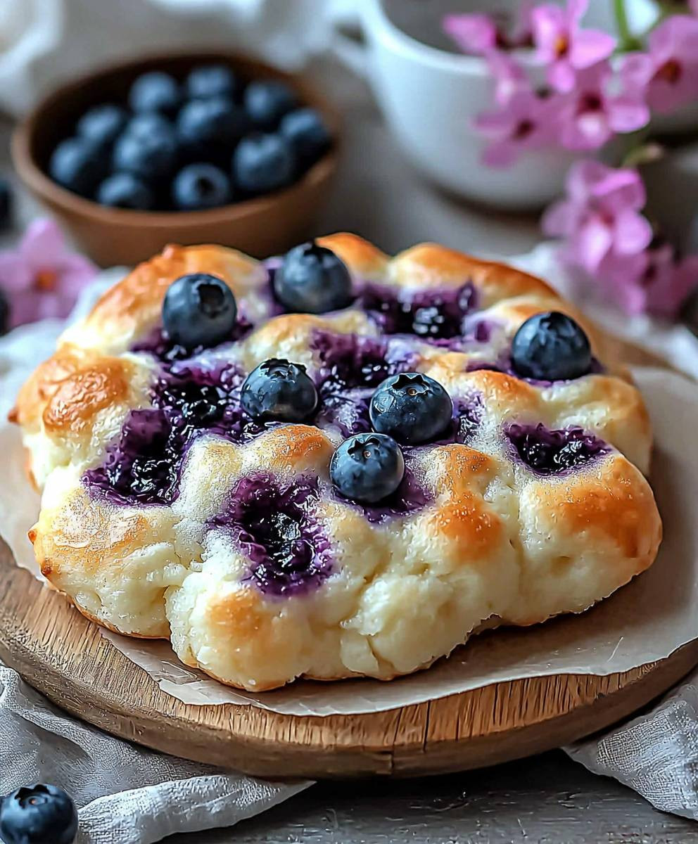 Cottage Cheese Blueberry Cloud Bread