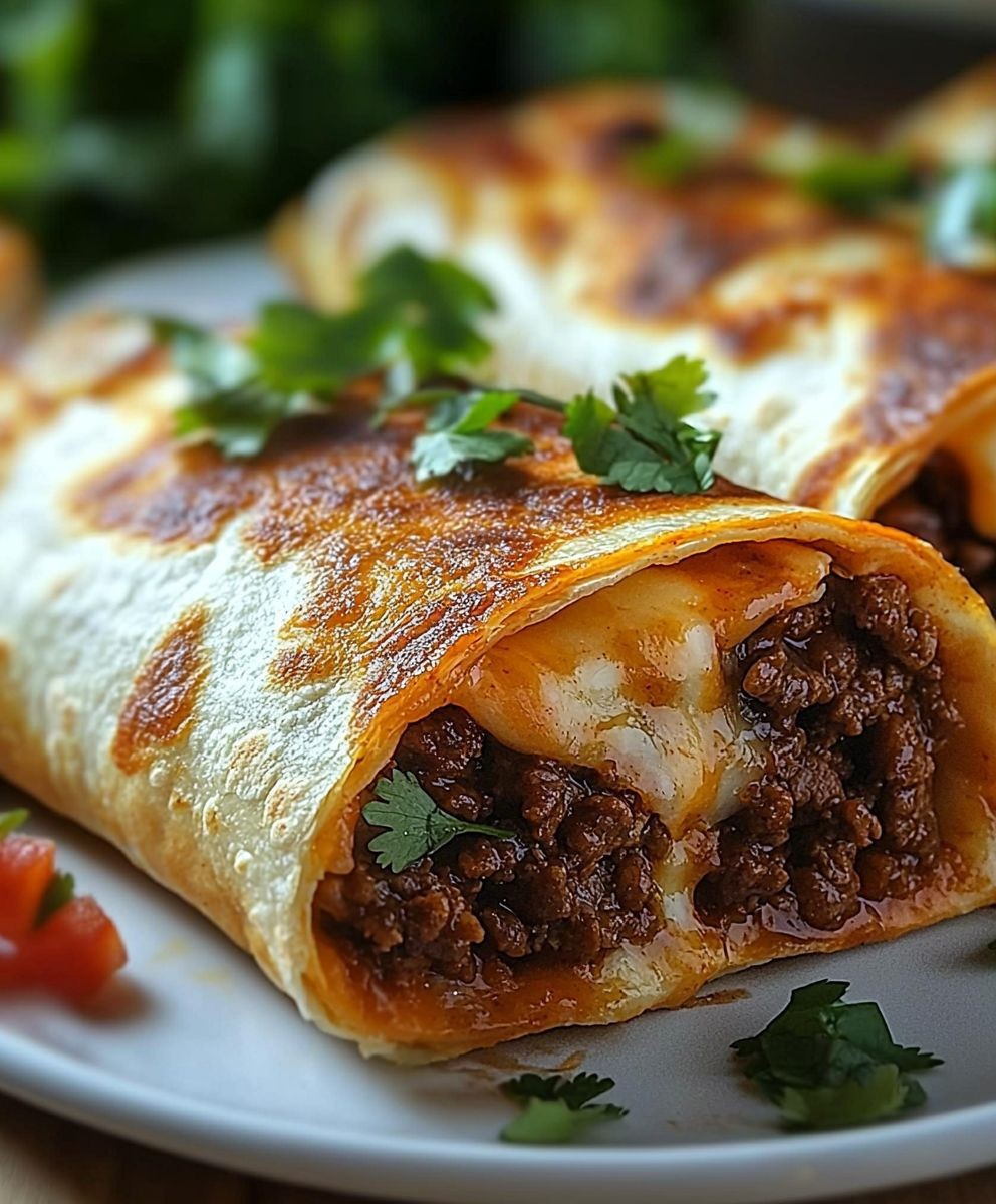 Crispy Beef Chimichangas