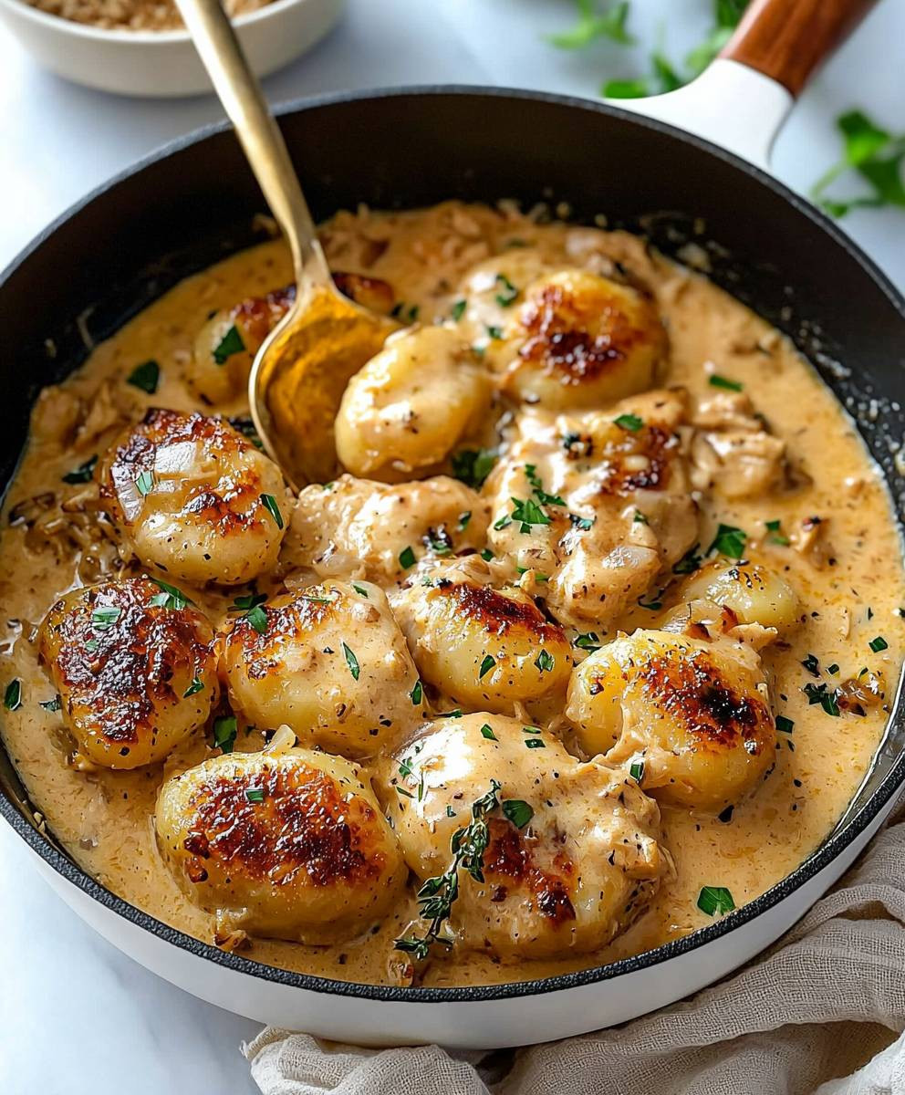 Creamy Garlic Chicken Gnocchi