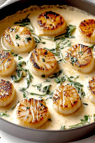 Creamy Tuscan Scallops