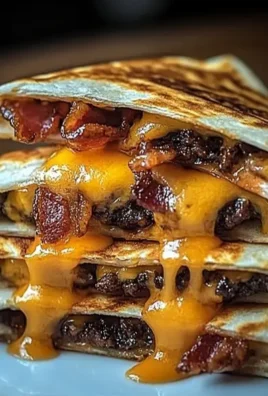Maple Bacon Cheeseburger Quesadilla