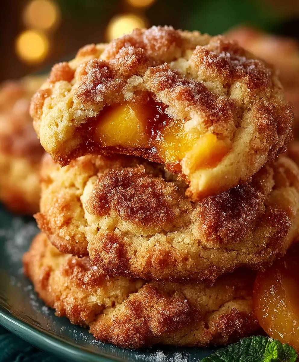 Peach cobbler cookies