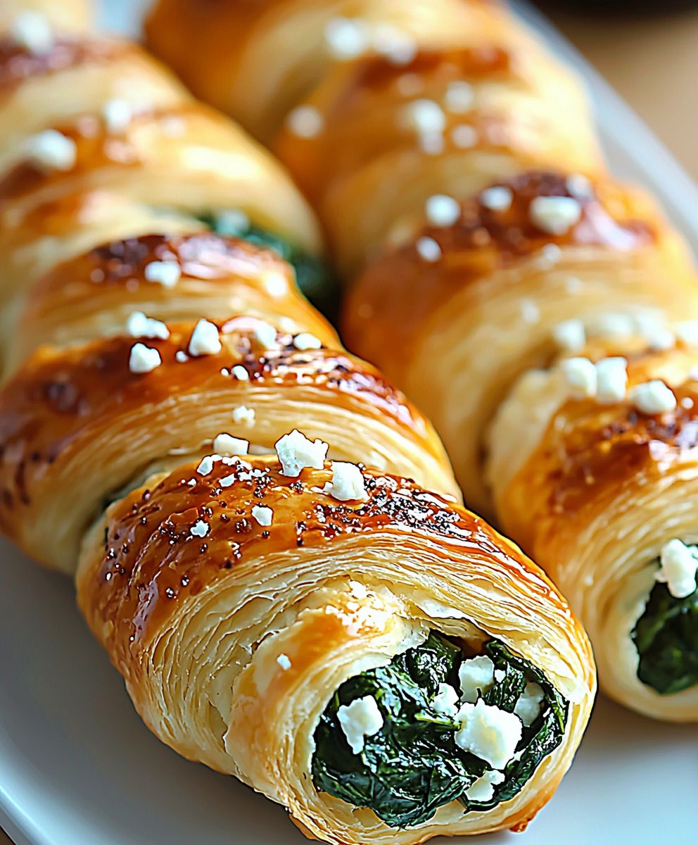 Spinach feta puff pastry
