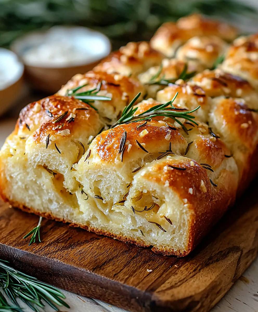 Rosemary Garlic Pull Apart Bread