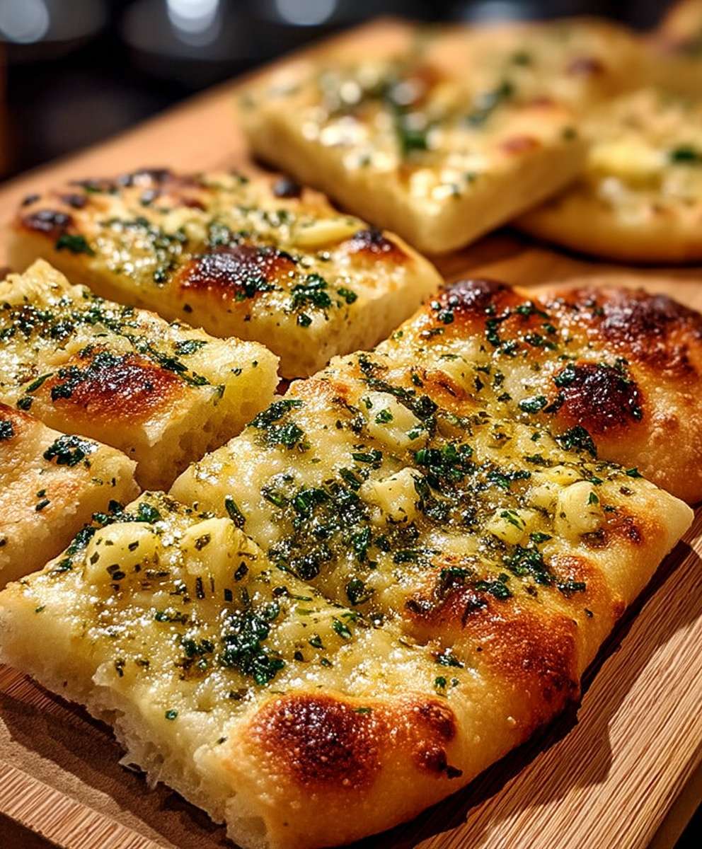 Air Fryer Garlic Flatbread