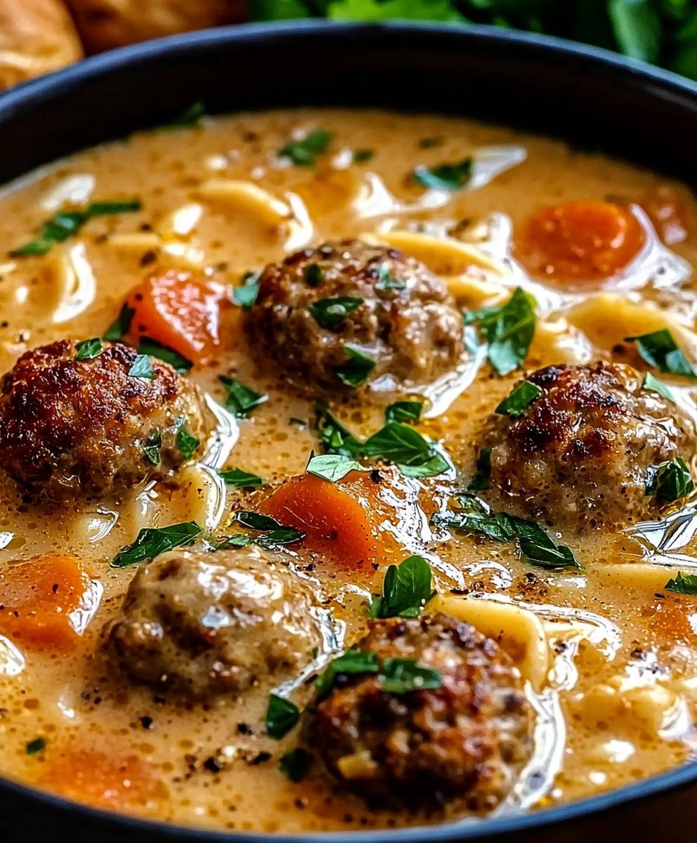 Italian meatball soup