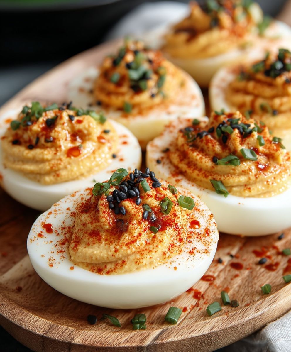 Gochujang Deviled Eggs