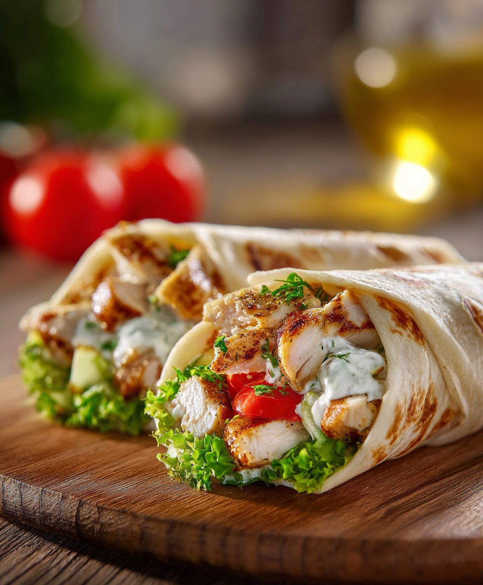 Garlic Chicken Wraps