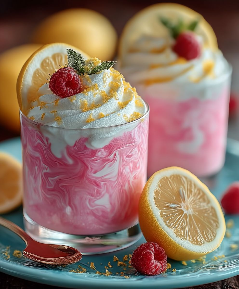 Whipped pink lemonade
