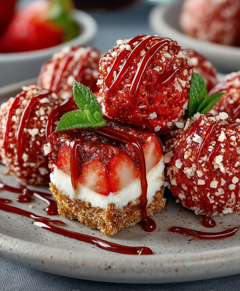 Strawberry Shortcake Energy Bites