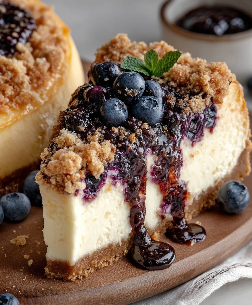 Blueberry Crumble Cheesecake