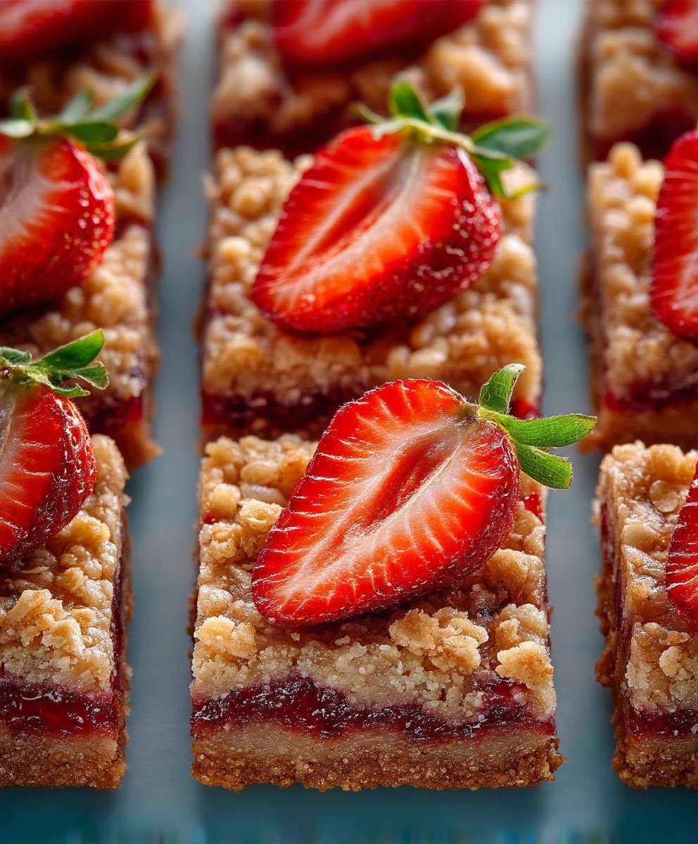 Strawberry oatmeal bars
