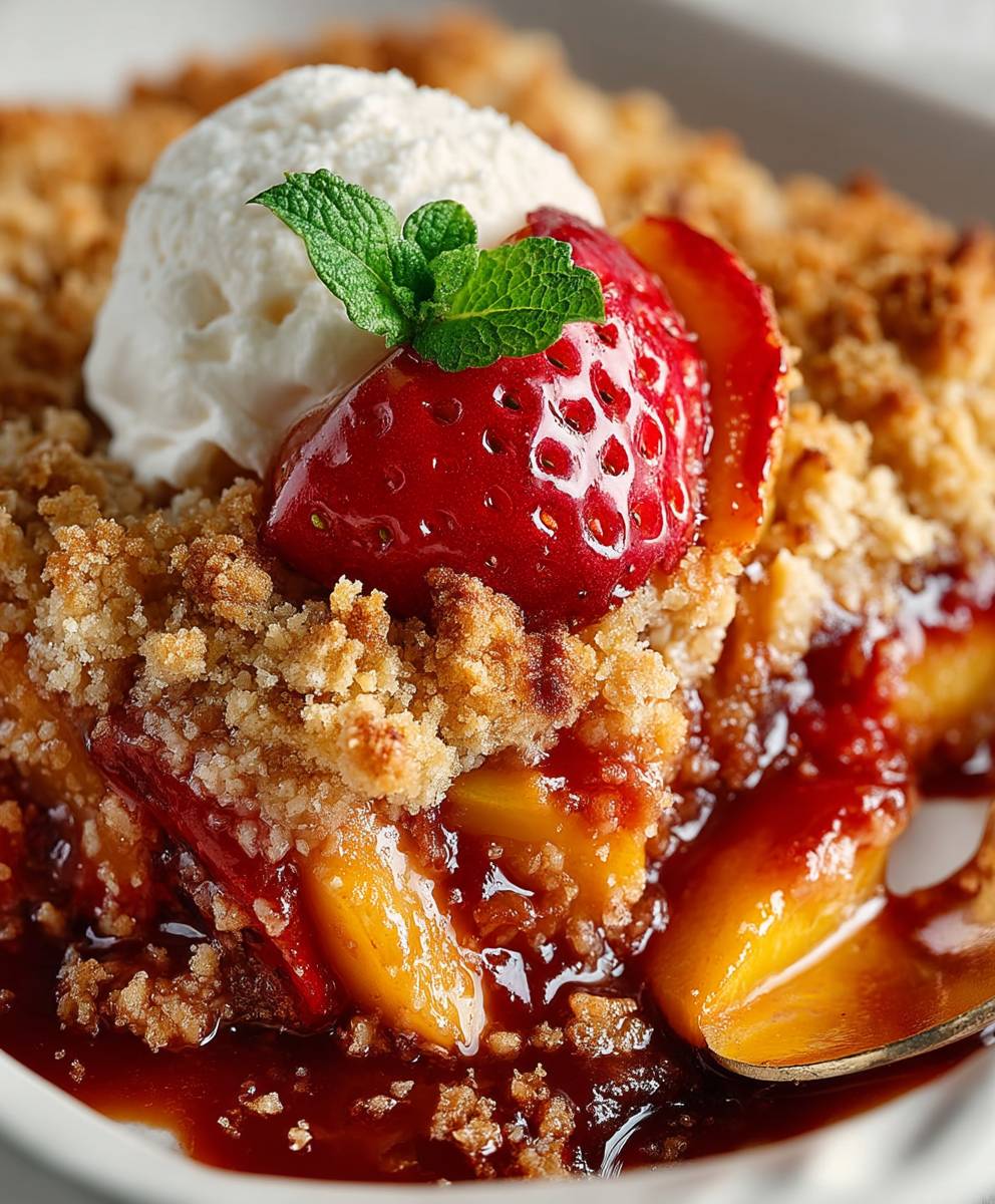Strawberry Peach Crisp