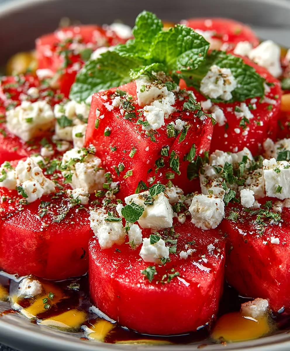 Watermelon feta salad