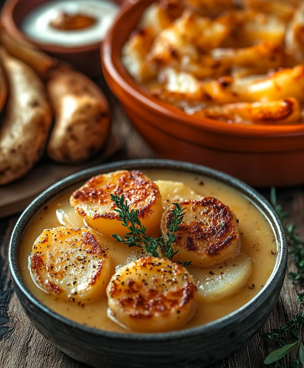 Onion soup potatoes