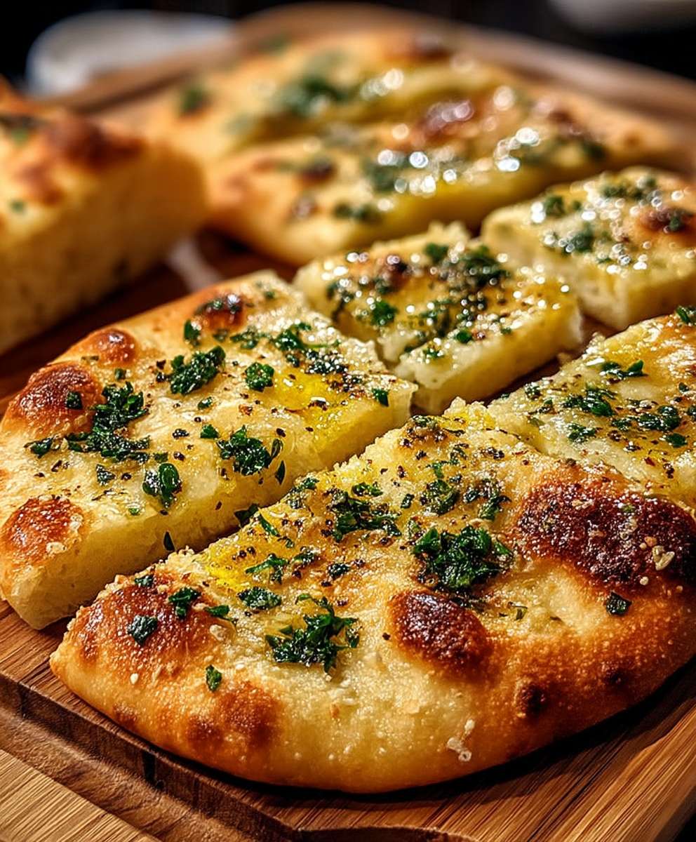 Air Fryer Garlic Flatbread