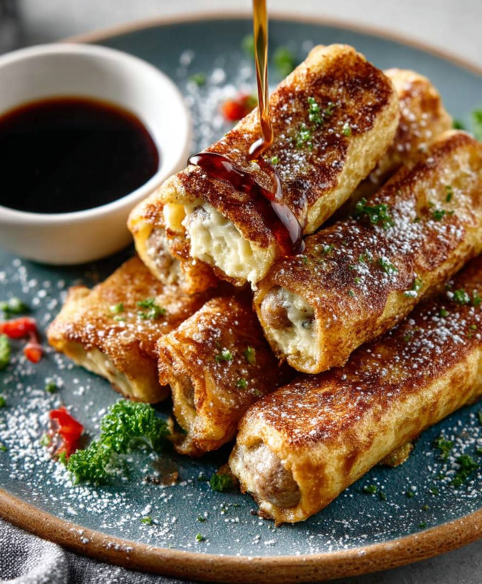 Sausage french toast rollups