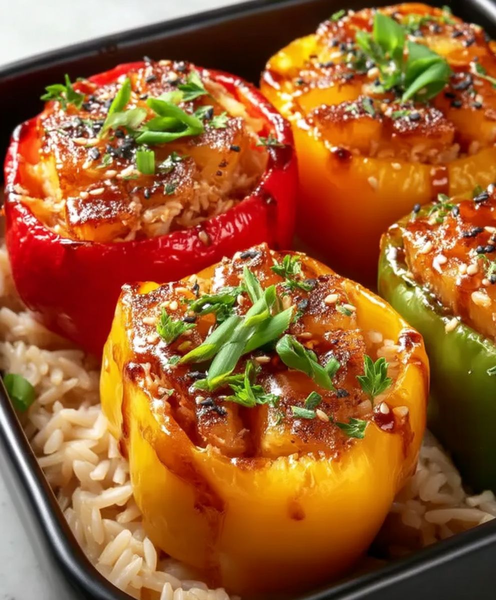 Teriyaki Chicken Stuffed Peppers
