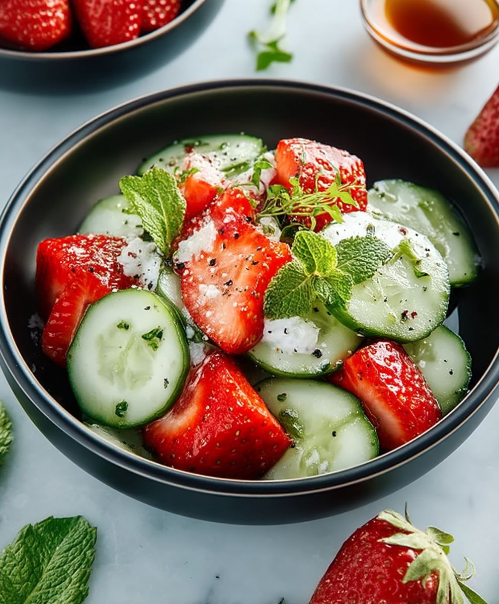 Cucumber Strawberry Salad