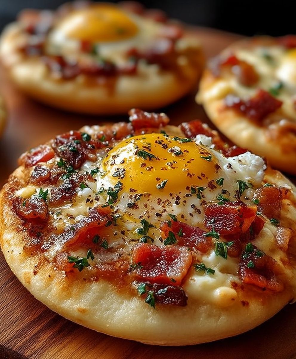 English muffin breakfast pizza