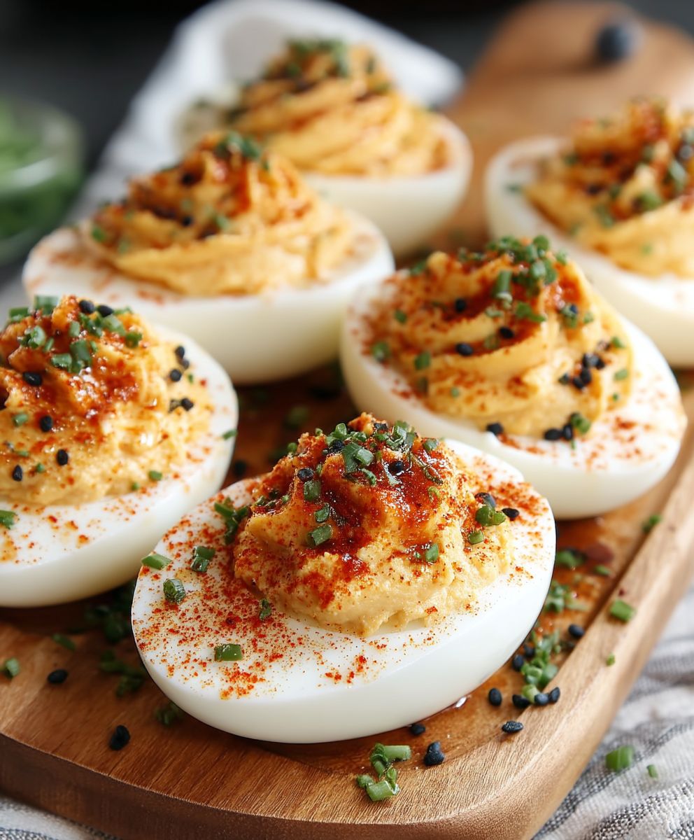 Gochujang Deviled Eggs