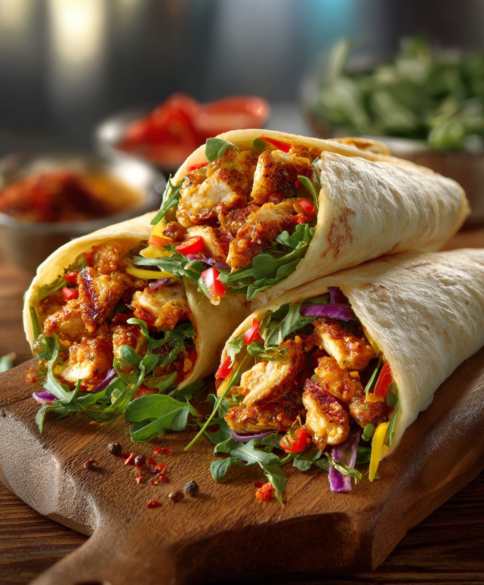 Garlic Chicken Wraps