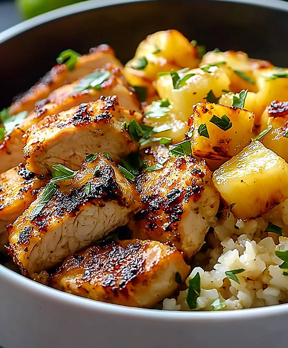 Pineapple chicken cauliflower rice