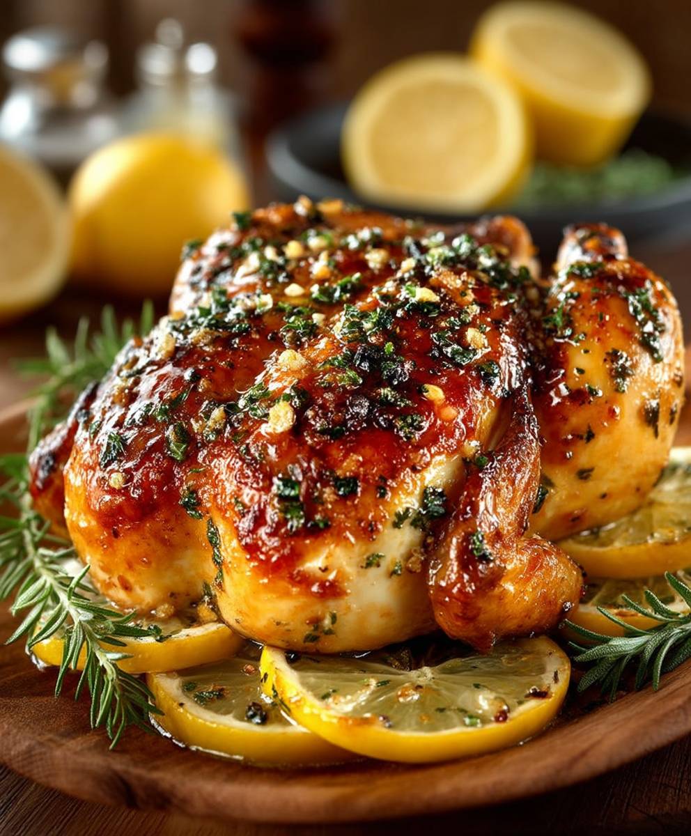 Lemon Garlic Roasted Chicken