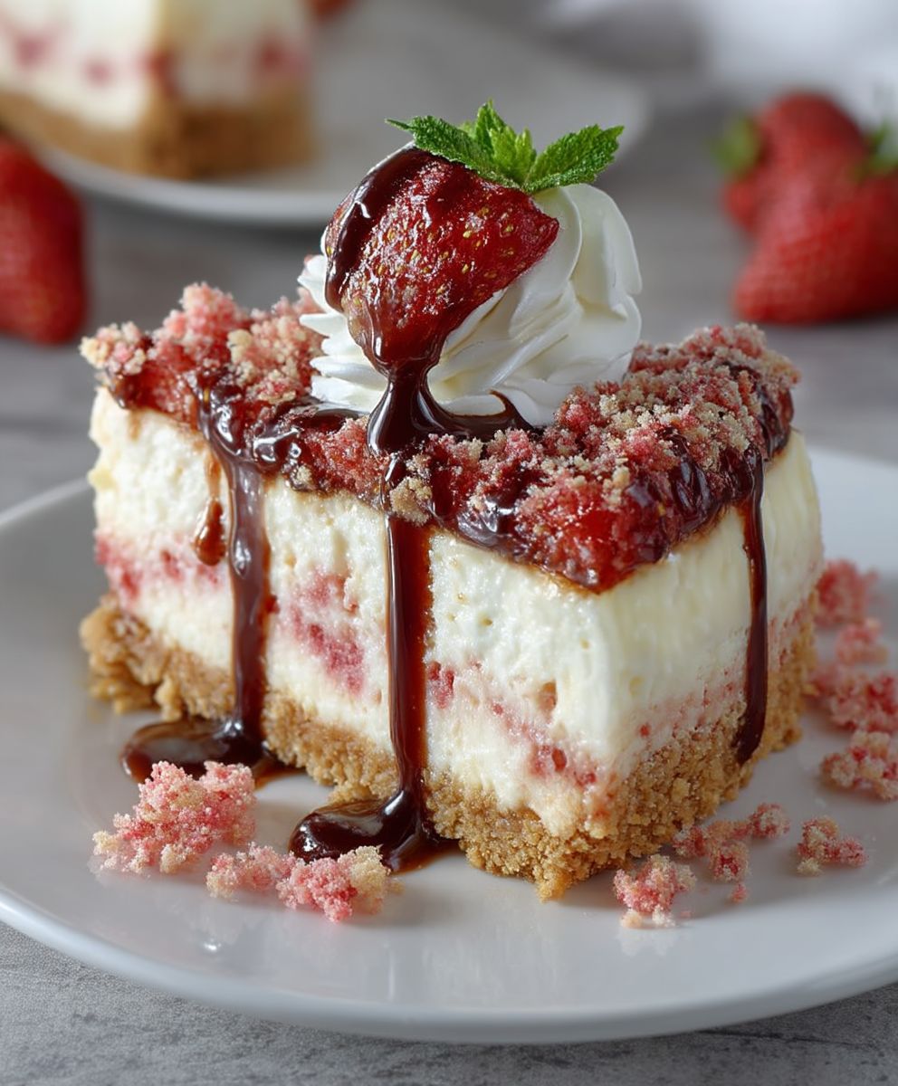Strawberry Crunch Cheesecake