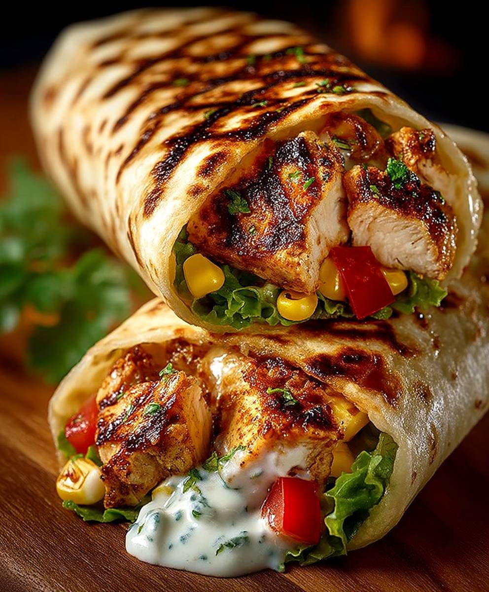 Southwest Grilled Chicken Wraps