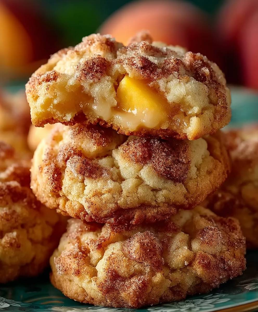 Peach cobbler cookies