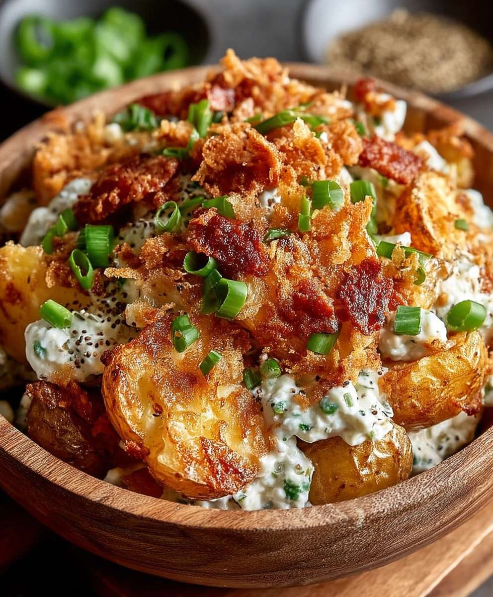 Smashed potato salad