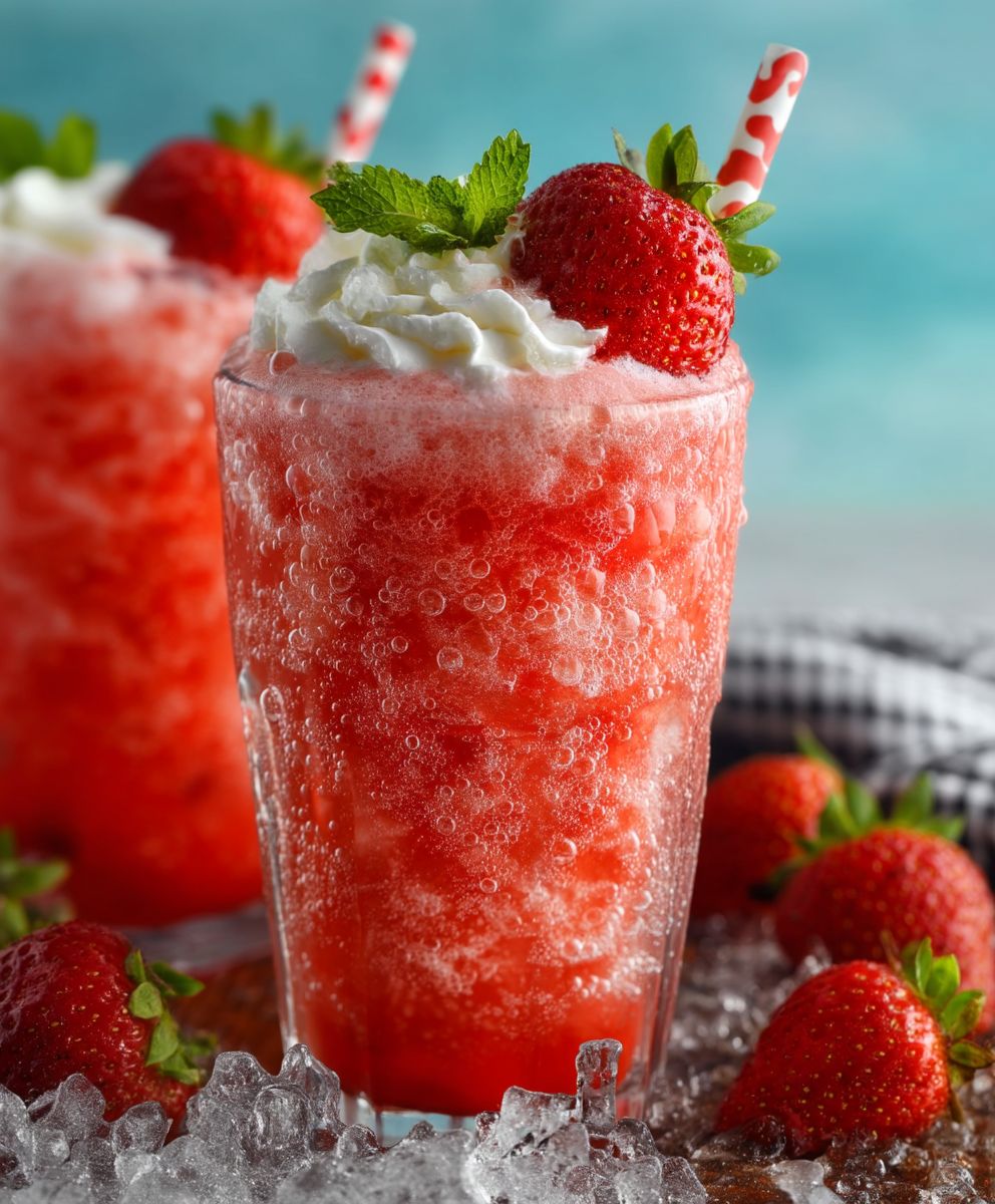 Strawberry cream soda