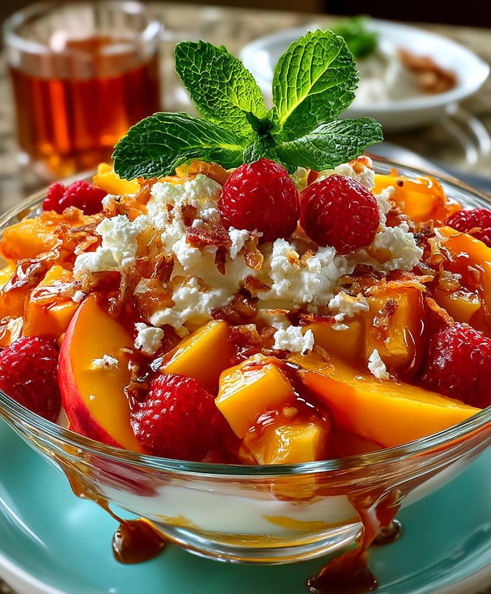 Millionaire peach salad