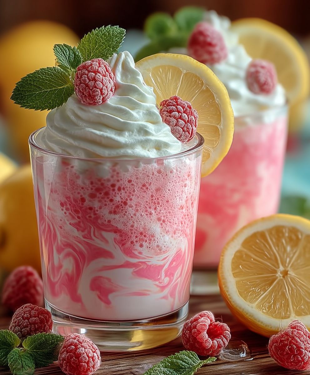 Whipped pink lemonade