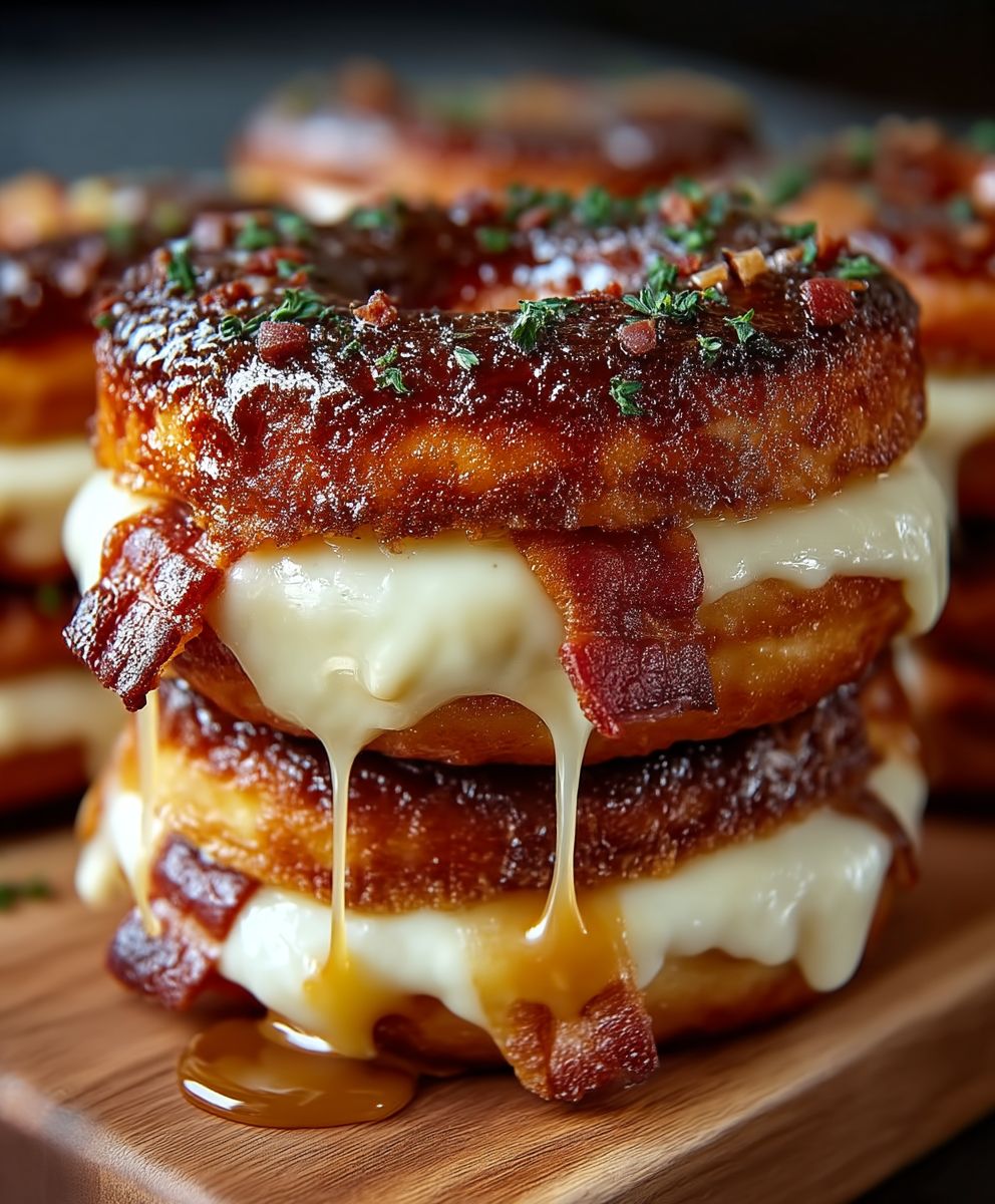 Donut grilled cheese bacon