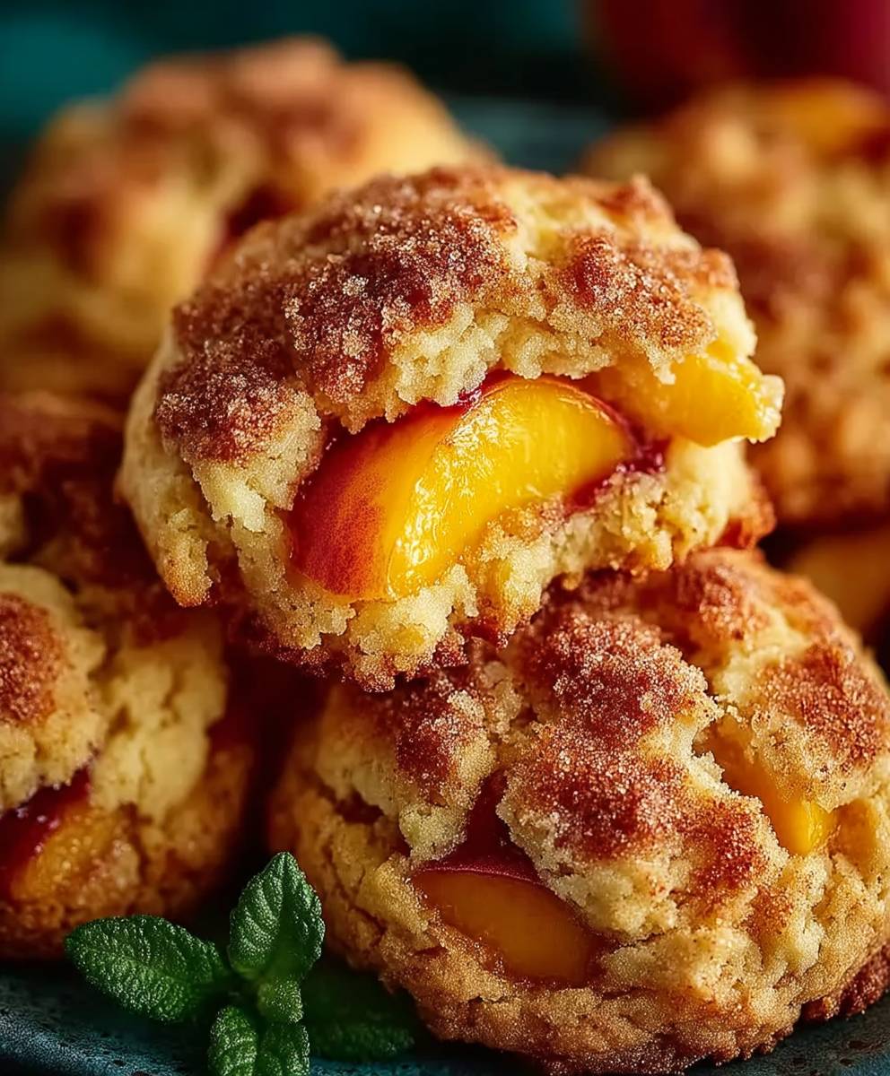 Peach cobbler cookies