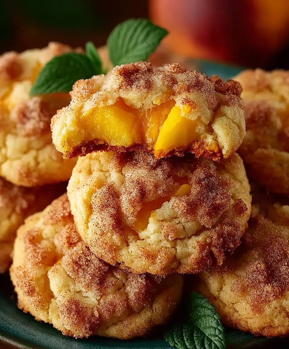Peach cobbler cookies