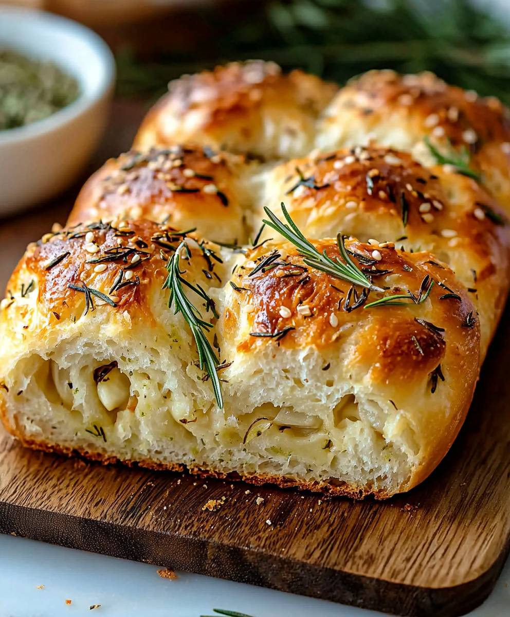 Rosemary Garlic Pull Apart Bread