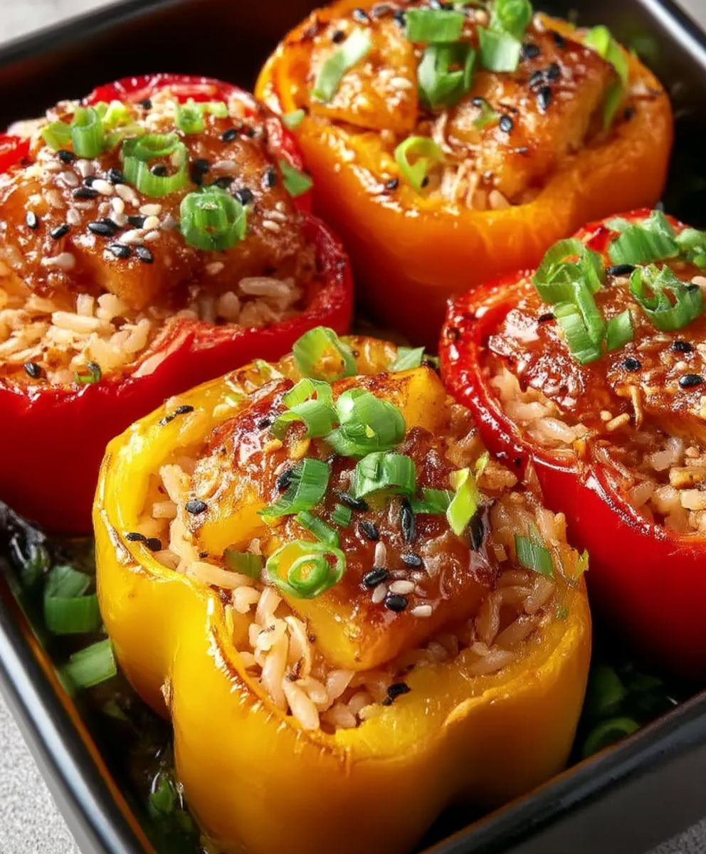 Teriyaki Chicken Stuffed Peppers