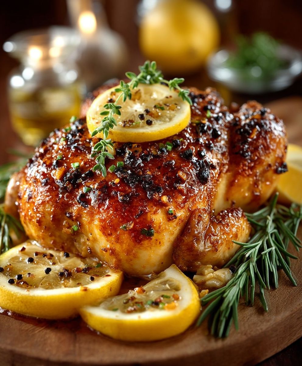 Lemon Garlic Roasted Chicken
