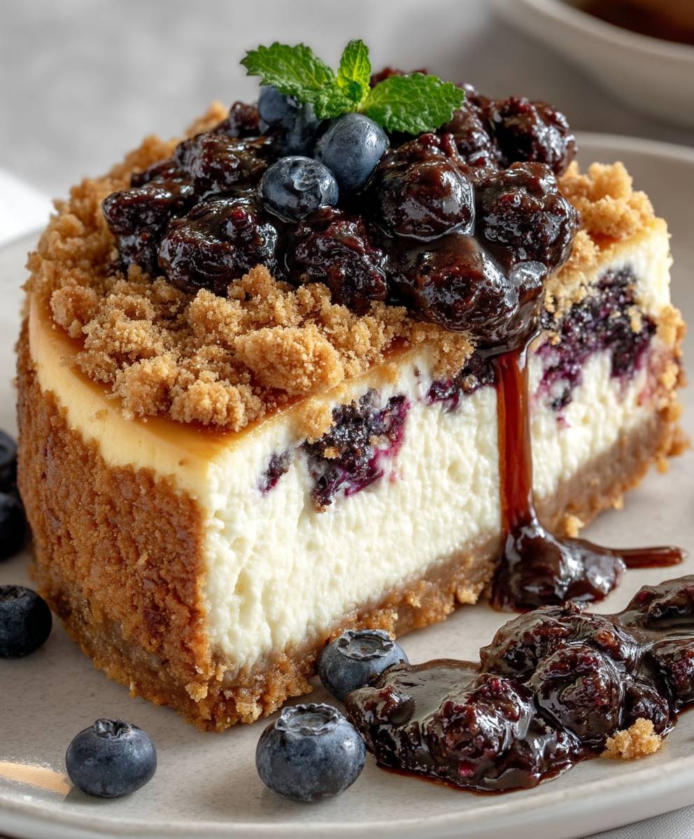 Blueberry Crumble Cheesecake