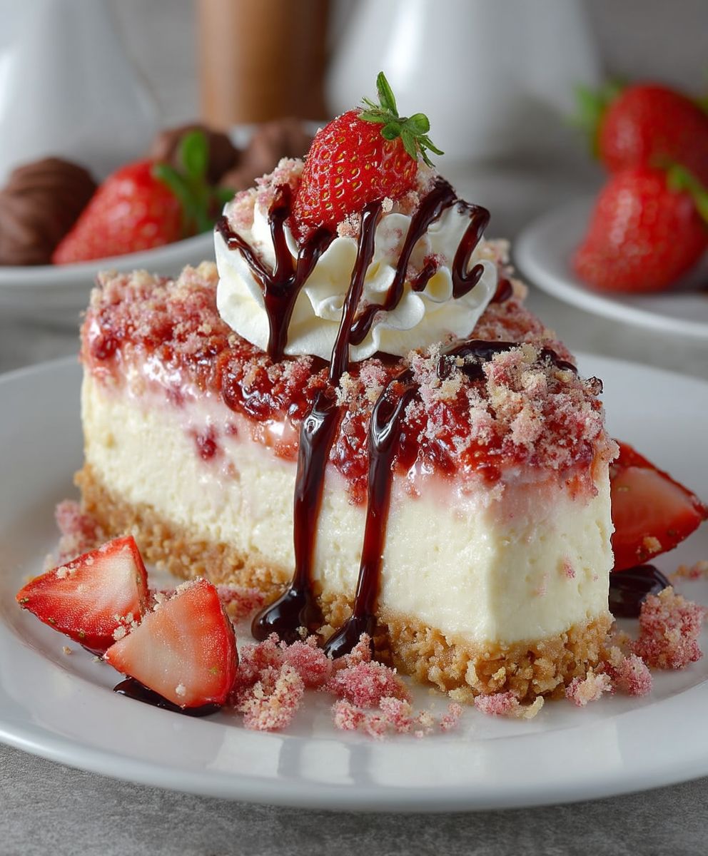 Strawberry Crunch Cheesecake