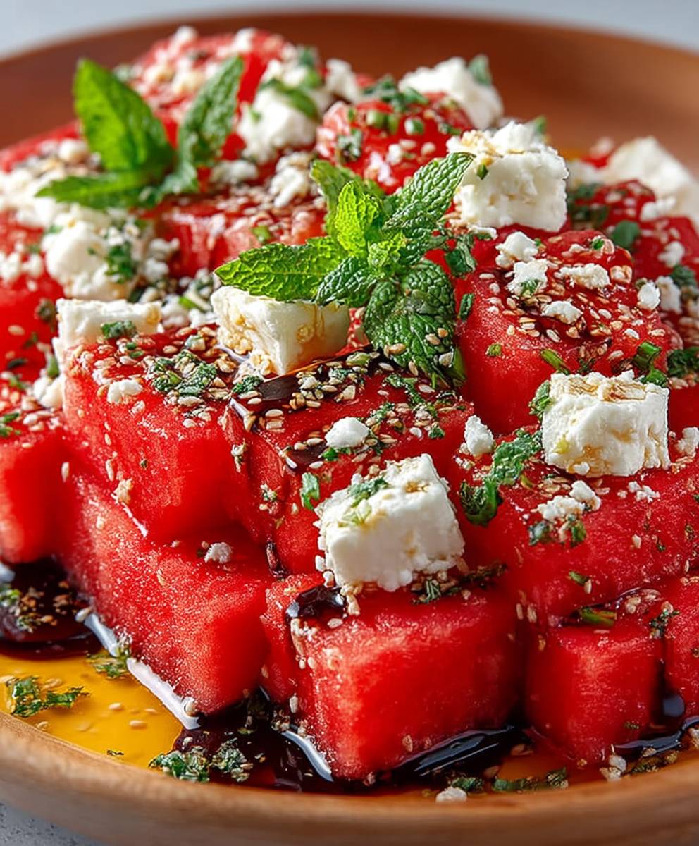 Watermelon feta salad