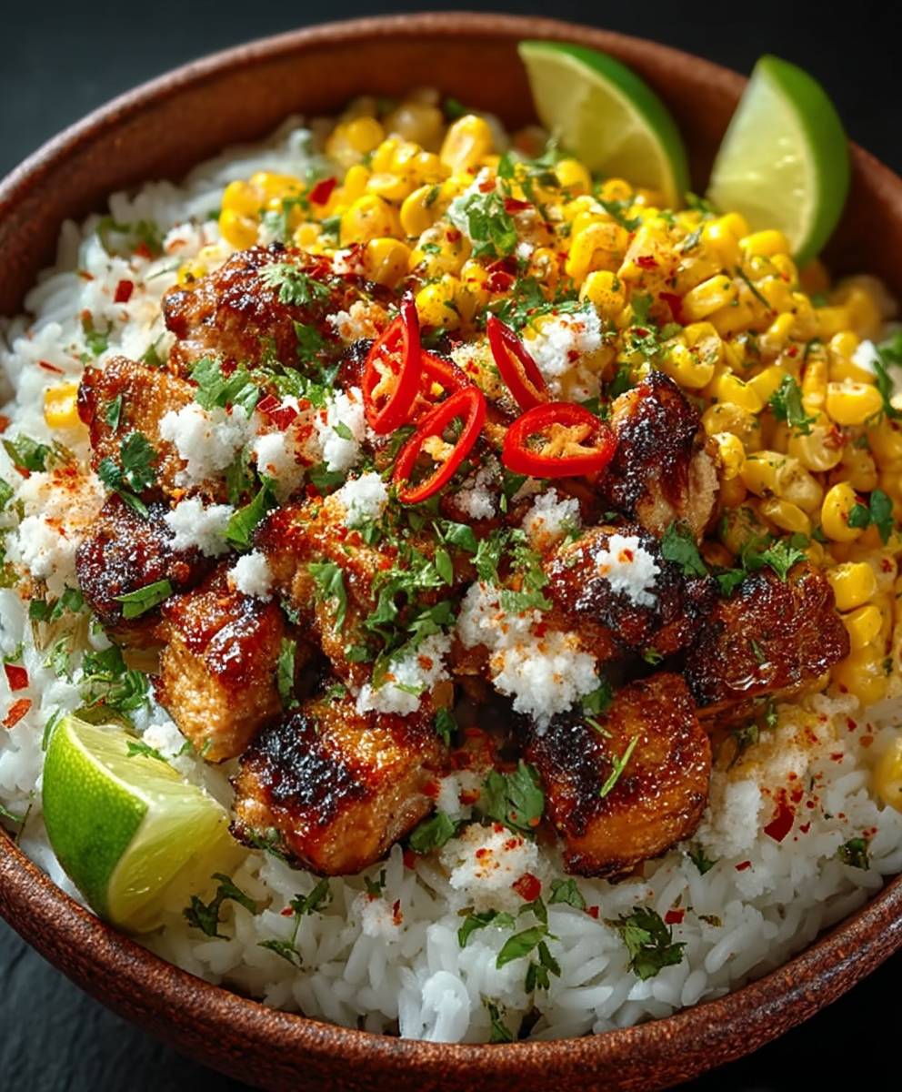 Chicken rice bowl dinner