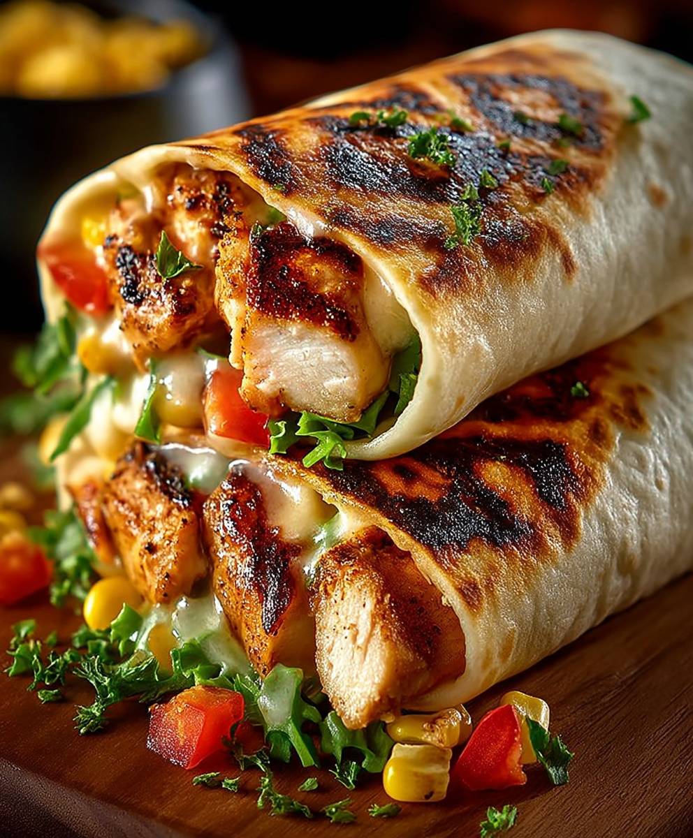 Southwest Grilled Chicken Wraps